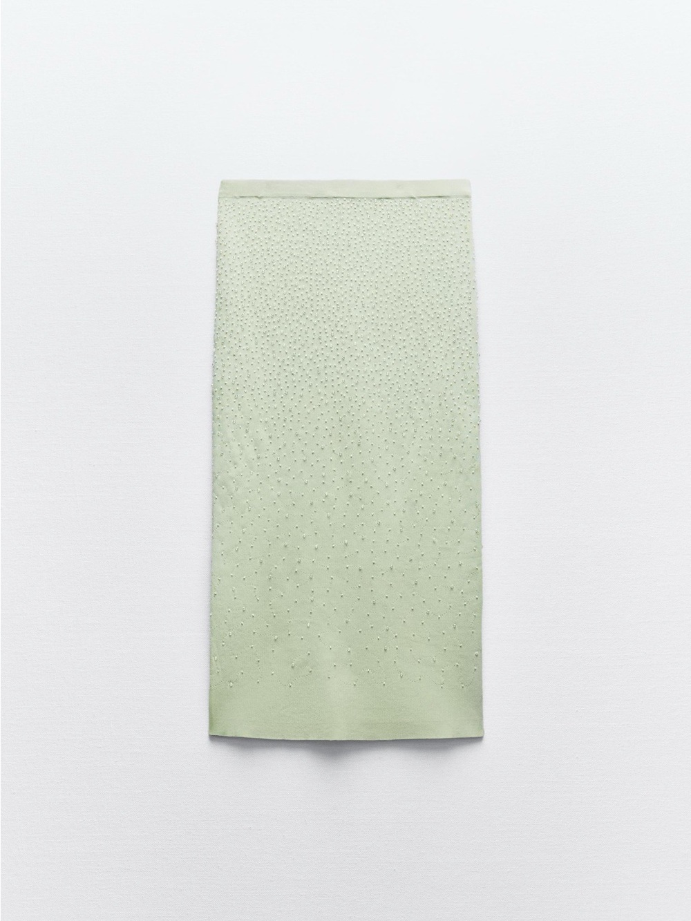 Zara Mint Green Embellished Pencil Skirt